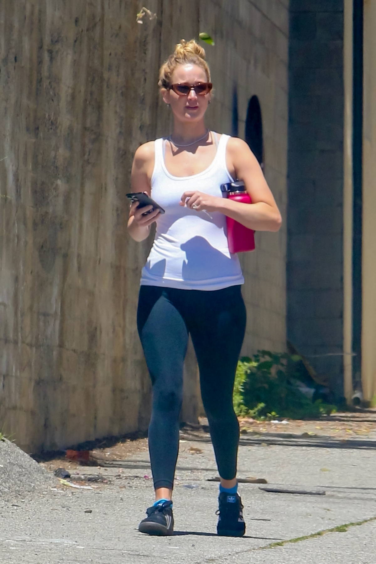 Caylee Cowan leaving the gym after an Alo Yoga workout in Los