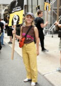 AnnaSophia Robb joins the SAG-AFTRA Actors Union Strike in New York City