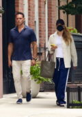 Jennifer Lawrence seen wearing a mask while visits salon for a pedicure session with her bodyguard in New York City