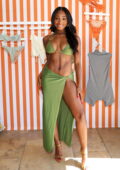 Normani attends REVOLVE x Yevrah Swim launch event in Hollywood, California