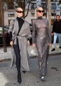 Paris Hilton and Nicky Hilton attend the Balenciaga SS24 show during Paris Fashion Week in Paris, France