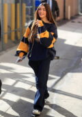 Madison Beer looks cute in her oversized outfit while spotted outside 'Jimmy Kimmel Live!' in Hollywood, California