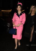 Maya Henry dressed as Jackie Kennedy as she attends the 22 Mayfair Halloween party in London, UK