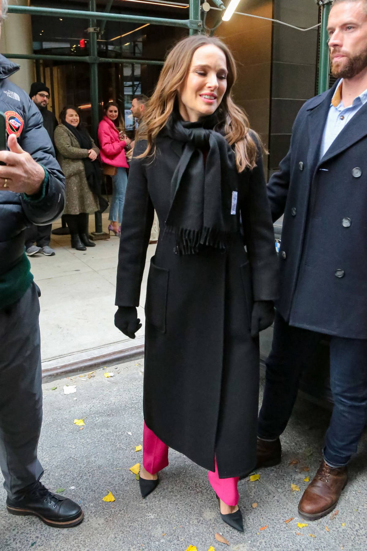 Natalie Portman dons a black overcoat and hot pink pants while stepping out  in SoHo, New York City-291123_8