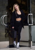 Joy Corrigan showcases her enviable figure in Alo yoga sports bra and  leggings while visiting Alo Yoga headquarters in Los Angeles