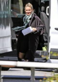 Kate Hudson is all smiles as she arrives on set of Mindy Kaling's Untitled Basketball Comedy in Los Angeles