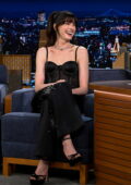 Anne Hathaway promotes her new movie 'The Idea of You' on The Tonight Show Starring Jimmy Fallon in New York City