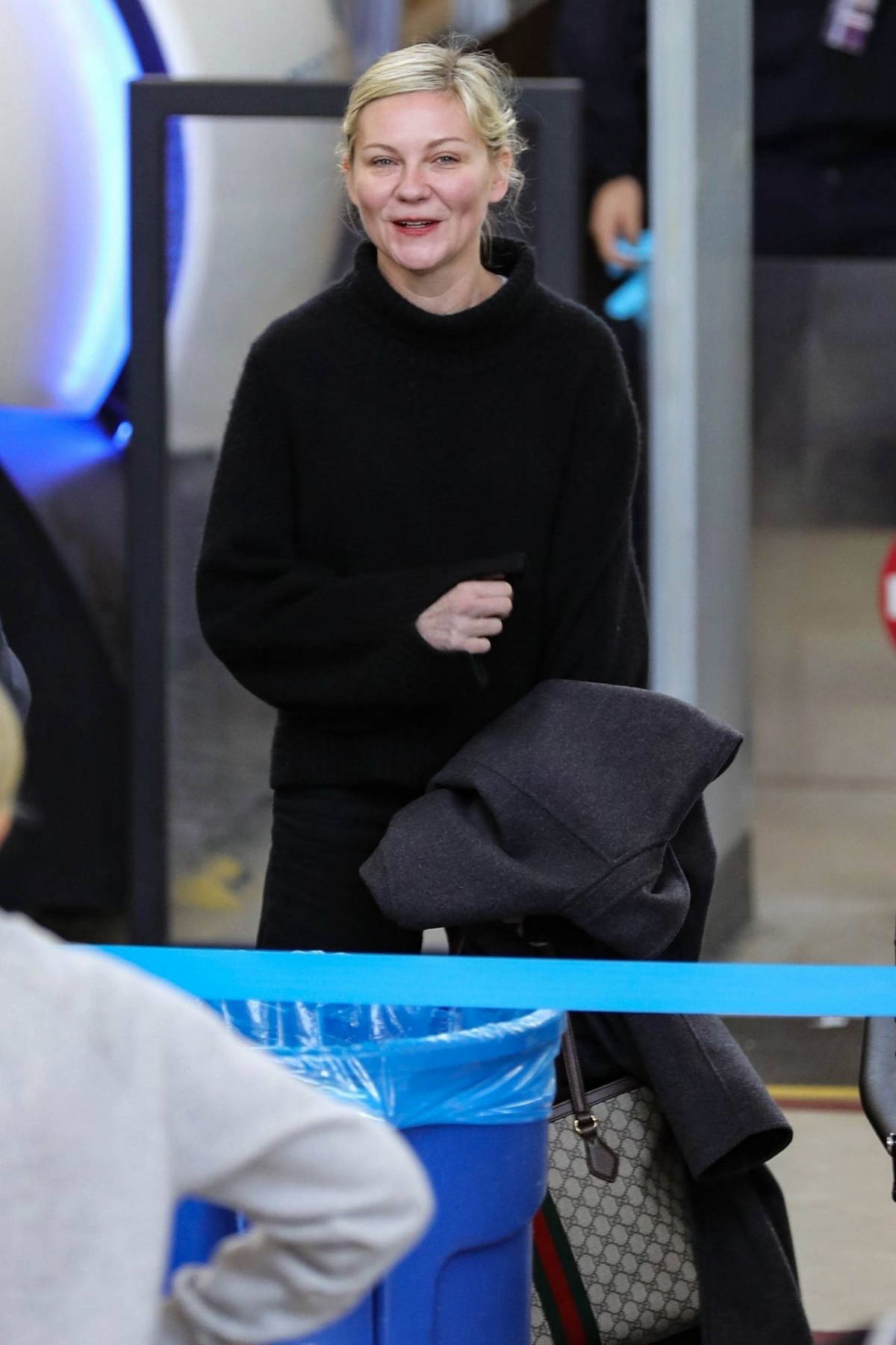 Kirsten Dunst is all smiles while spotted at Burbank Airport, California