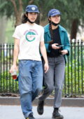 Olivia Rodrigo enjoys a leisurely stroll with her friend Conan Gray in New York City
