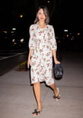 Eiza Gonzalez looks radiant in a white floral print dress while attending Derek Blasberg's birthday bash in New York City