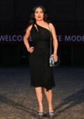 Salma Hayek attends the Gucci Cruise 2025 Fashion Show at Tate Modern in London, England