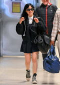 Jenna Ortega is all smiles as she arrives at JFK Airport in New York City