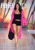 Rachel Pizzolato walks the runway for The Shows during Miami Swim Week in Miami Beach, Florida