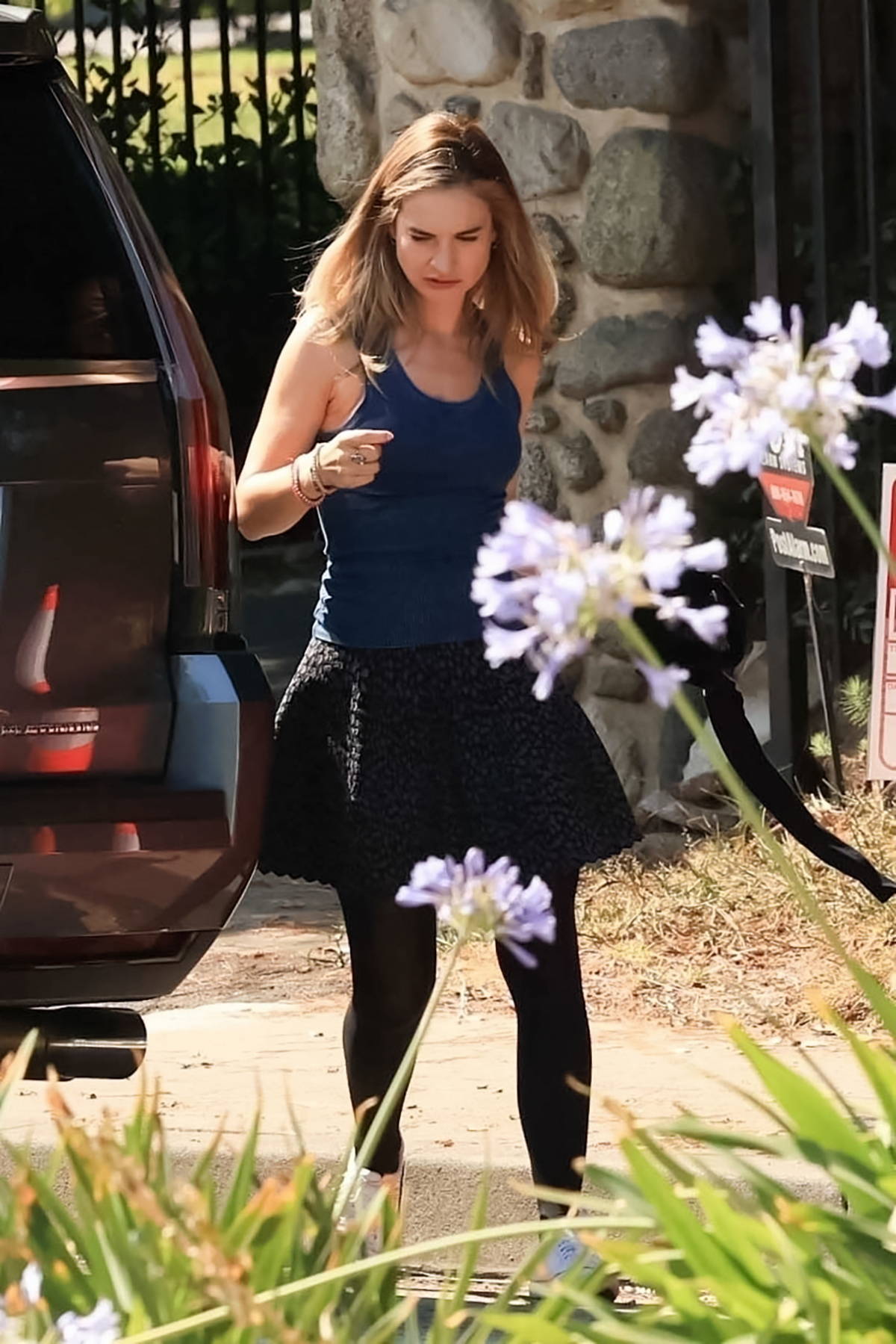 Lily James spotted filming scenes for 'Swiped' in Pasadena, California