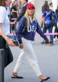 Emma Roberts shows her support for the USA while attending the 2024 Olympics Games in Paris, France