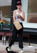 Katy Perry keeps it casual in tank top and joggers while out for a walk with friends in Tribeca, New York