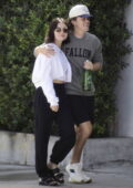 Lucy Hale sparks dating rumors as she steps out for a lunch date with John Owen Lowe at Cecconi's in West Hollywood, California