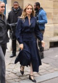 Jodie Comer attends the Gabriela Hearst Spring 2025 show during Paris Fashion Week in Paris, France