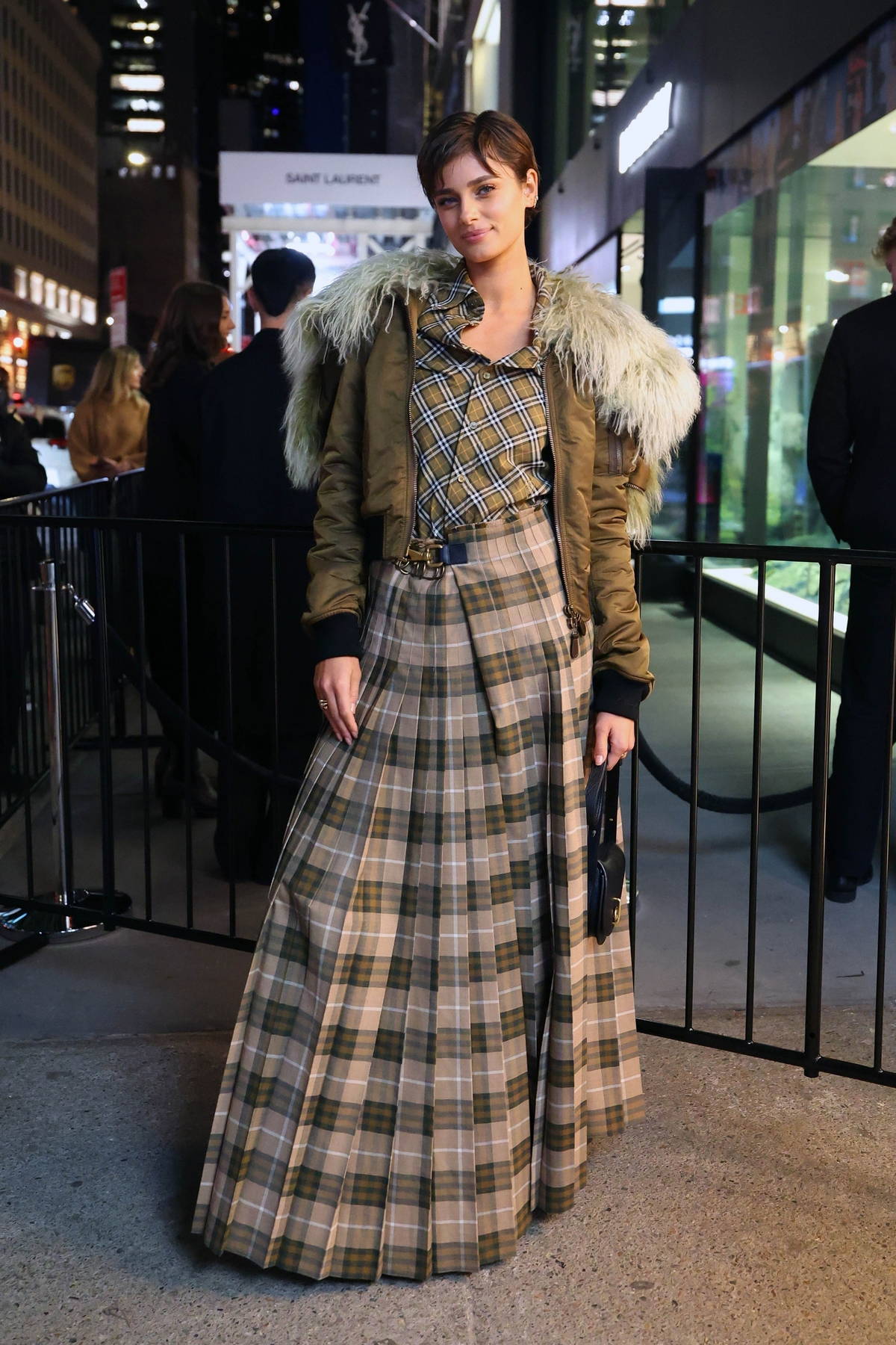 Taylor Hill attends the Burberry 57th Street Store reopening in New York City