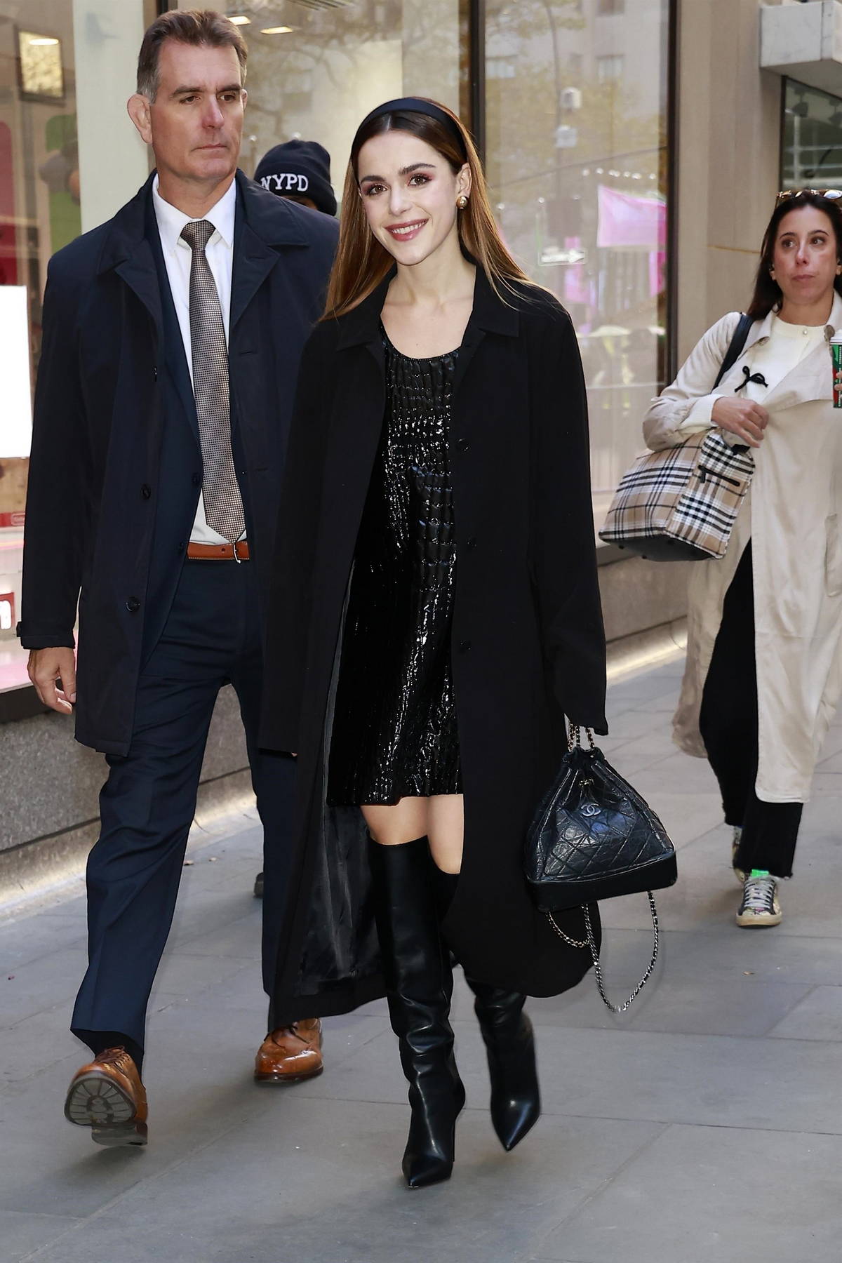 Kiernan Shipka looks stunning in all-black ensemble while seen outside the 'Today' Show in New York City