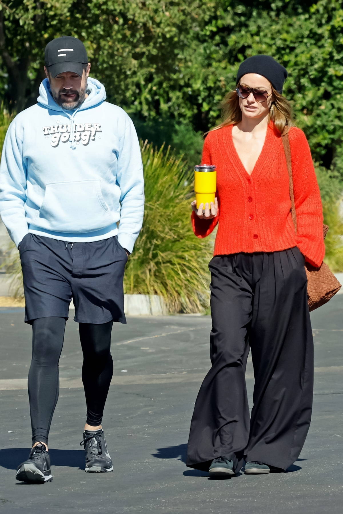 Olivia Wilde and Jason Sudeikis spotted during a friendly meet up in Los Angeles