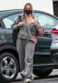 Margot Robbie keeps it casual while spotted wearing a face mask outside her office in Los Angeles